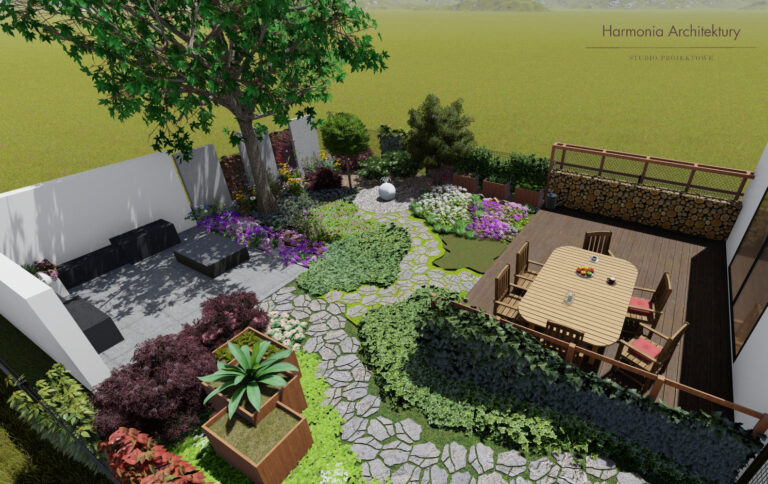 Ogród frontowy i ogród główny